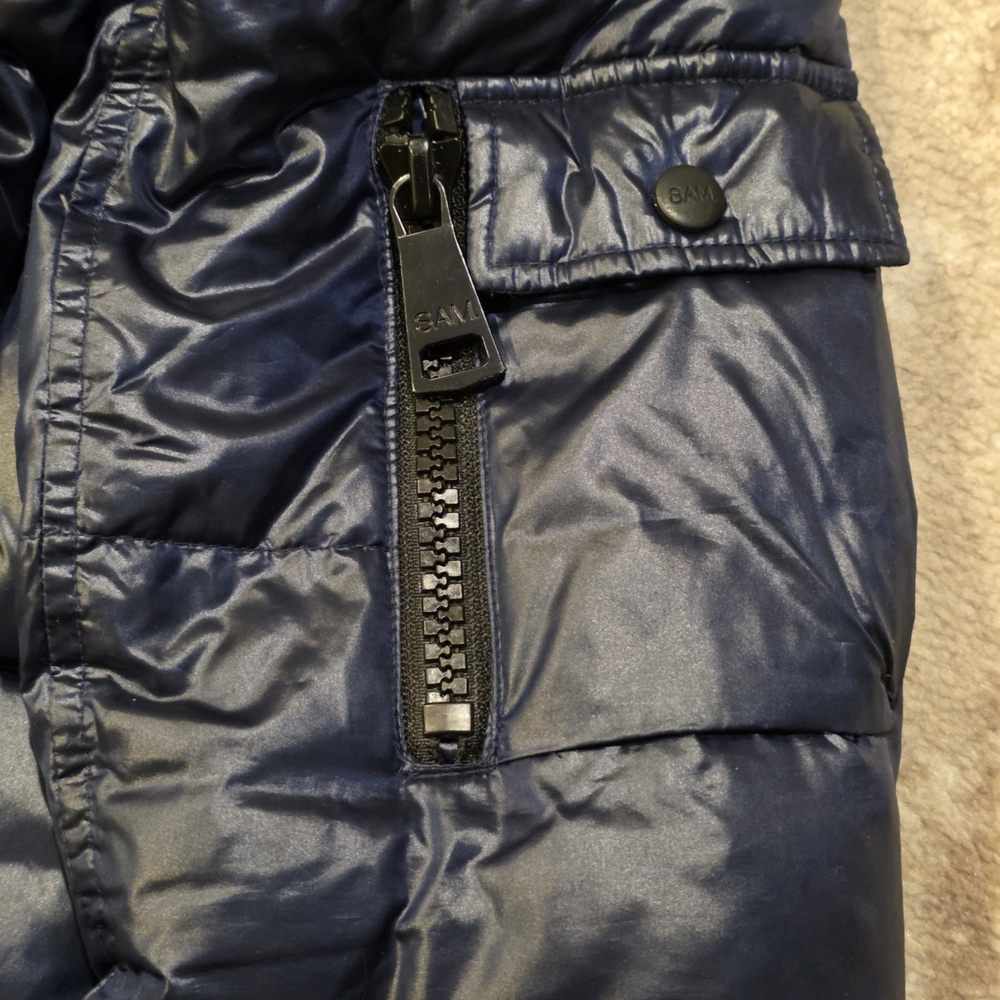 Sam. Midnight Blue Puffer Jacket Euc - image 3